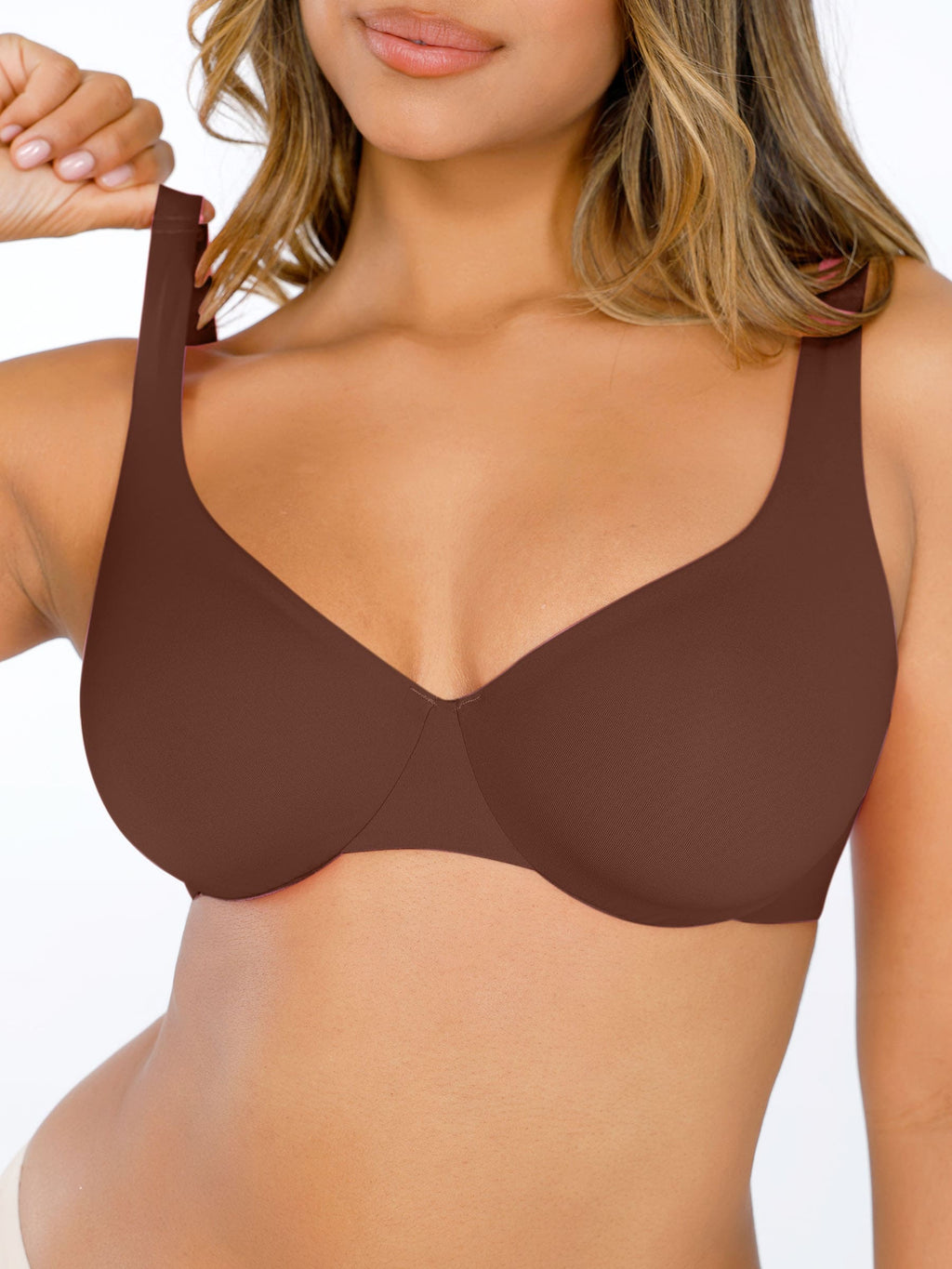 MyCurve Underwire Adjustable Deep V-neck Bra