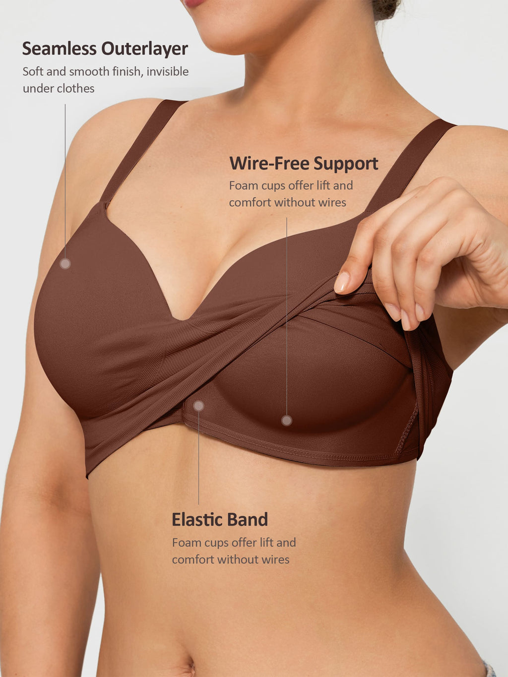Conjunto de sujetador push-up sin costuras y cobertura completa MyCurve