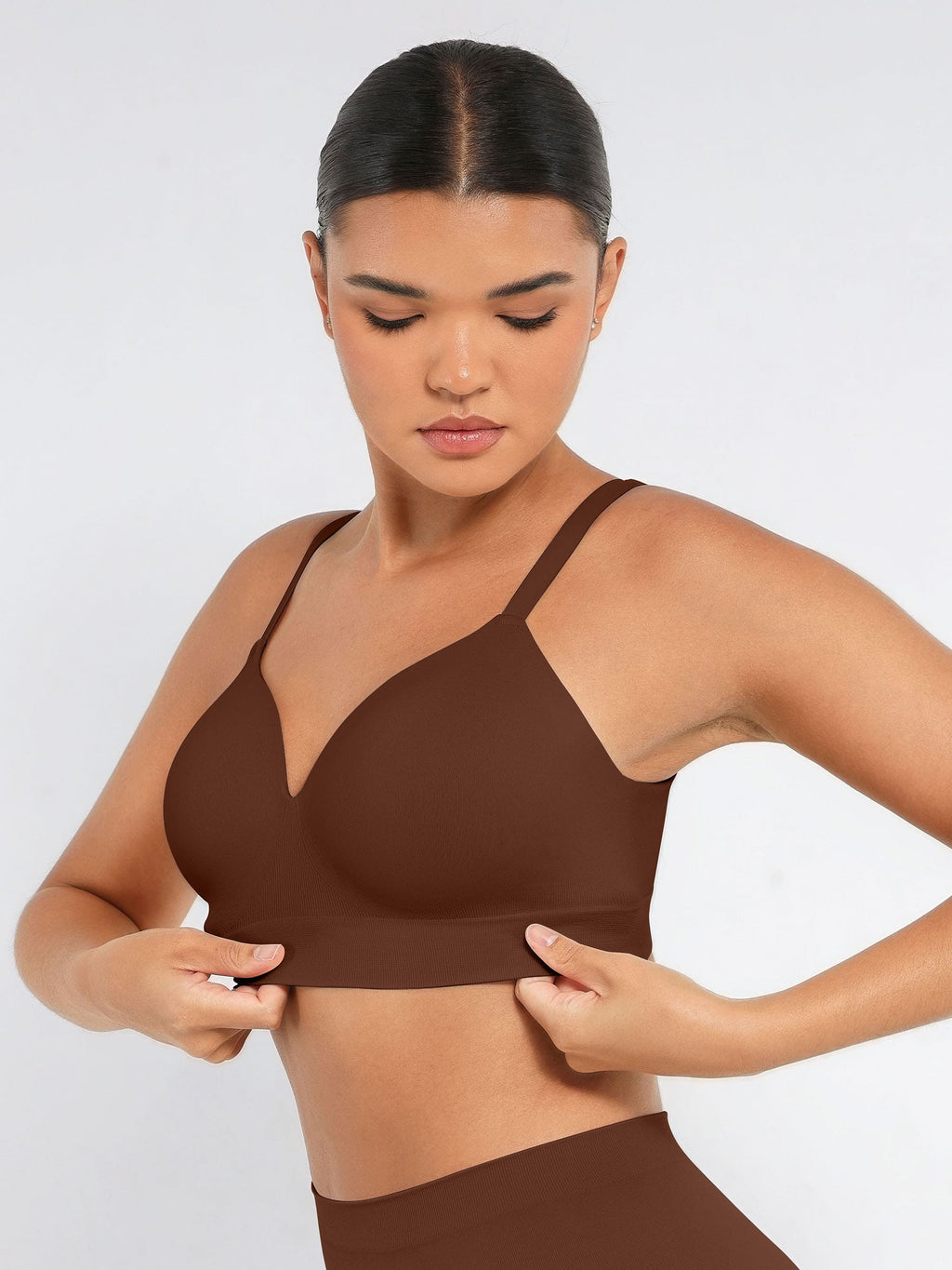 Conjunto de sujetador push-up sin costuras y cobertura completa MyCurve