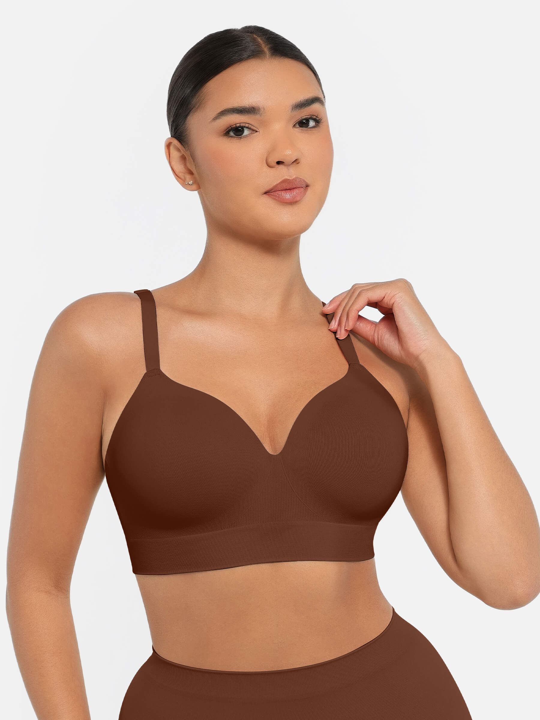 Conjunto de sujetador push-up sin costuras y cobertura completa MyCurve