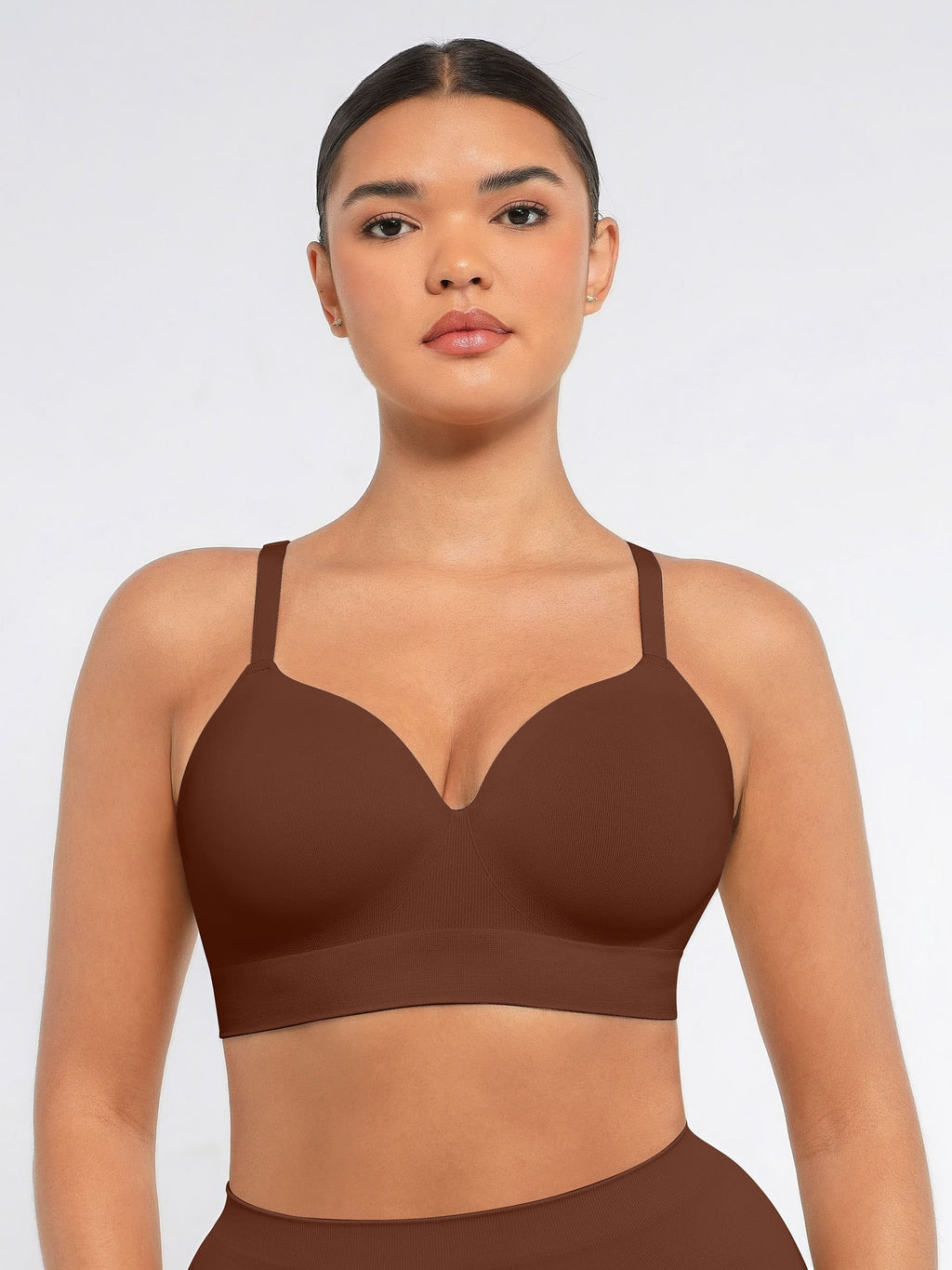 MyCurve 1 V Neck Shaping Bodysuit + 1 Push-Up Seamless Bra