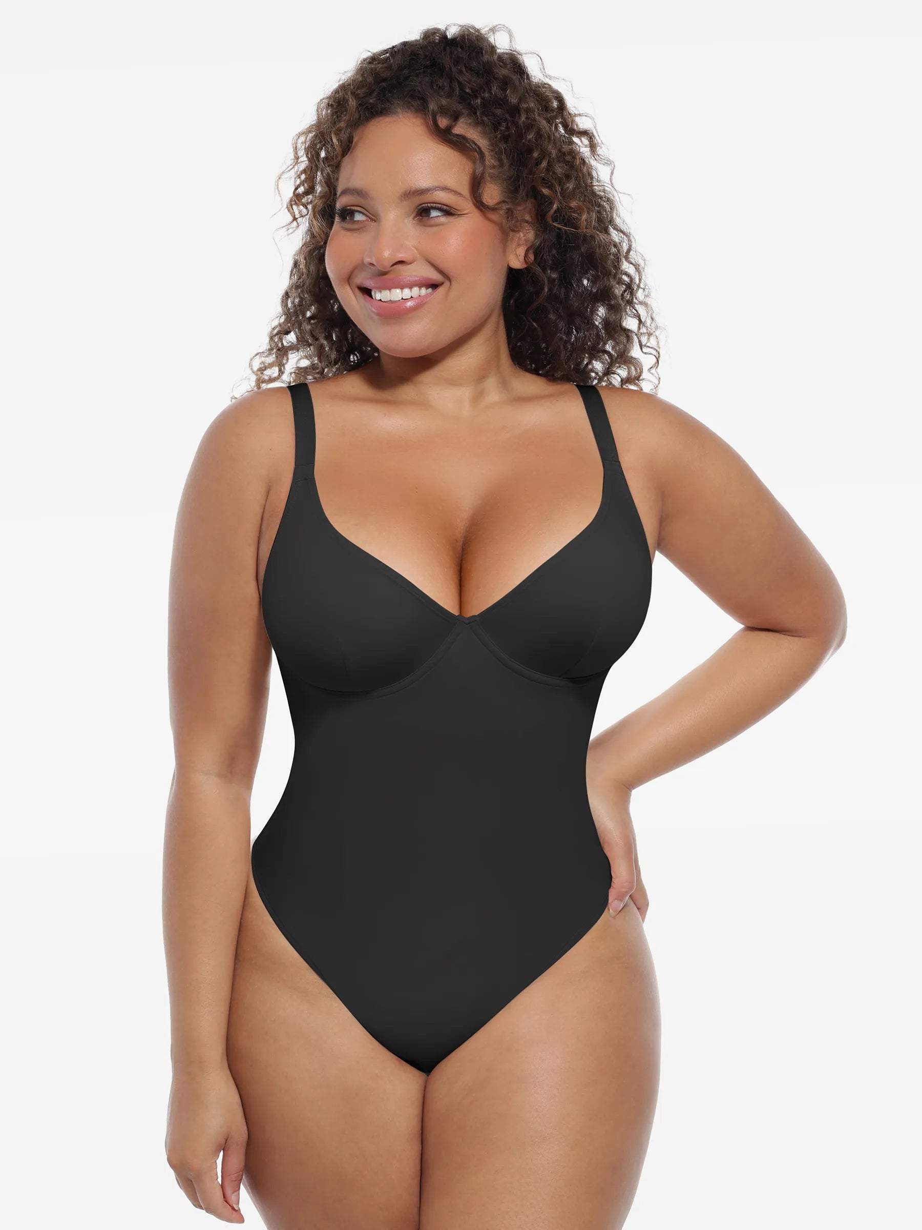 MyCurve Deep V-Neck Shapewear Bodysuit