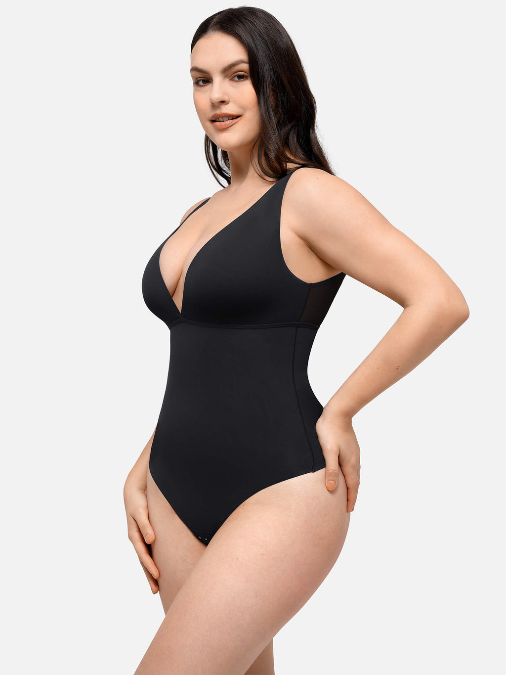 Body alisador sin costuras con escote en V profundo MyCurve