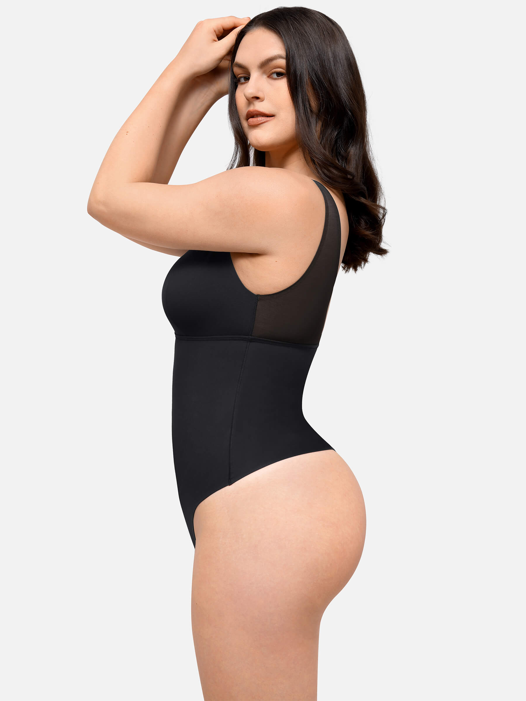 Body alisador sin costuras con escote en V profundo MyCurve