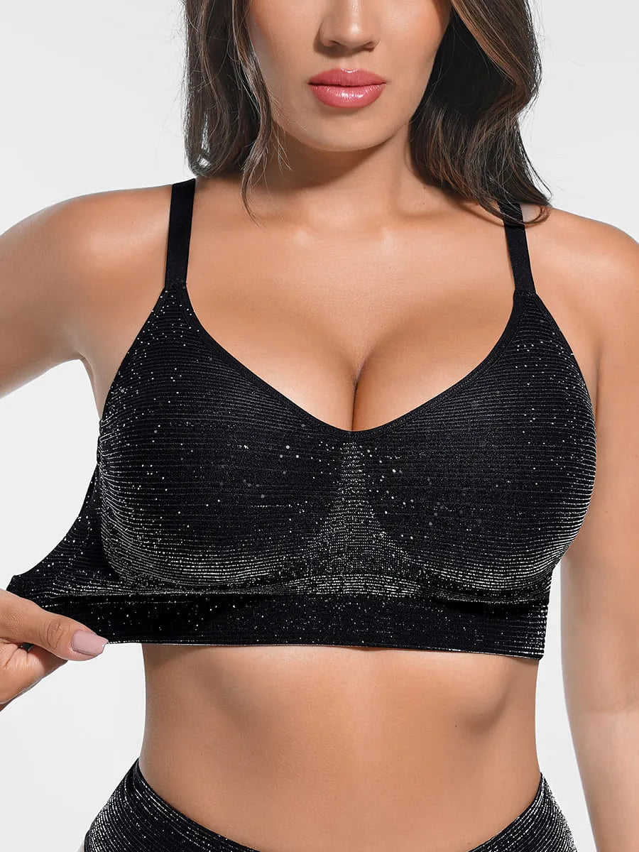 MyCurve Invisible Shimmer Wireless Comfort Bra & Panty