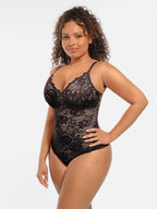 Body de cuerpo entero con escote en V y encaje MyCurve