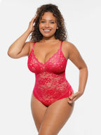 Body de cuerpo entero con escote en V y encaje MyCurve