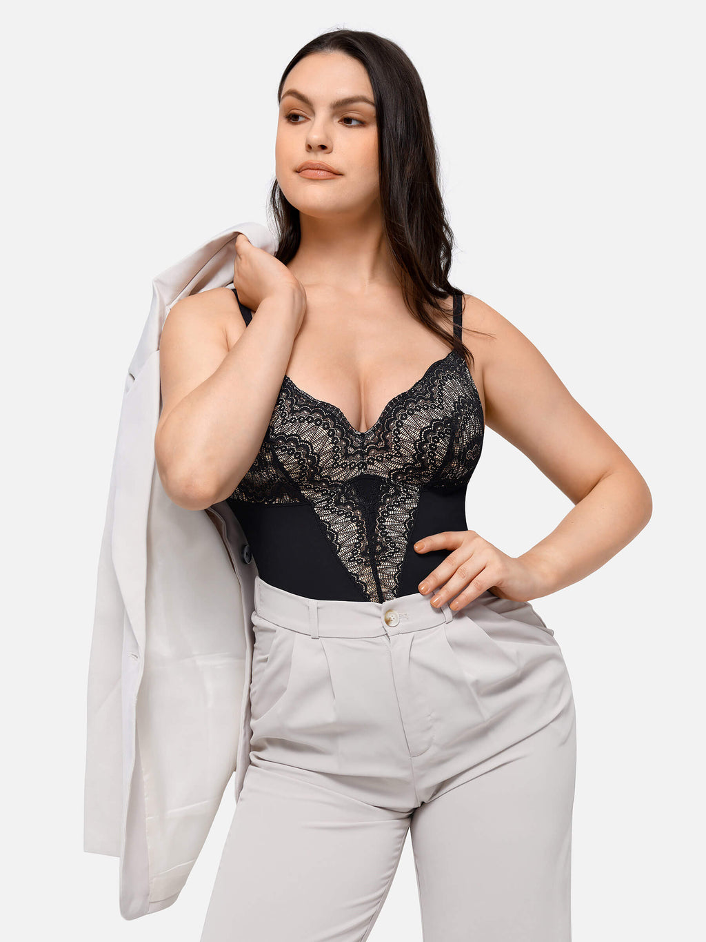 MyCurve Low-back Ultra-versatile Lace Bodysuit