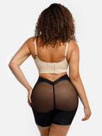 Conjunto de body y pantalones cortos de malla con control de abdomen MyCurve
