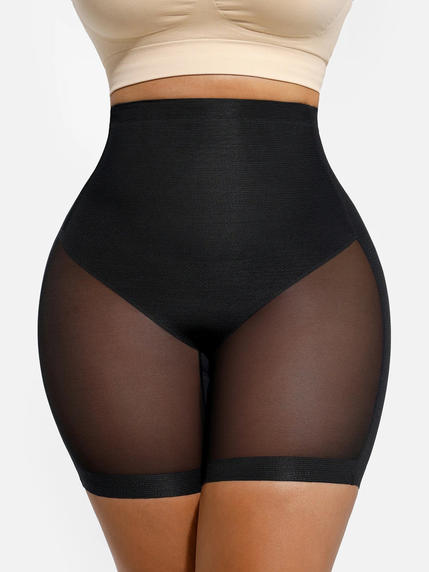 Ensemble body gainant en tulle MyCurve avec contrôle du ventre & shorty