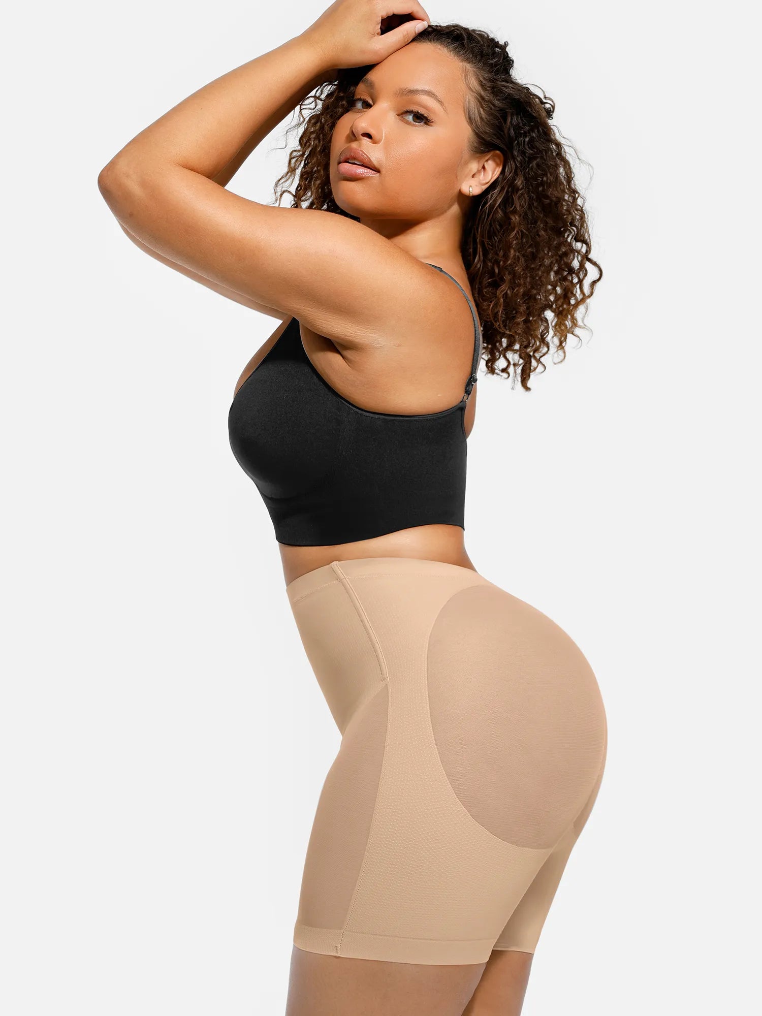 Conjunto de body y pantalones cortos de malla con control de abdomen MyCurve