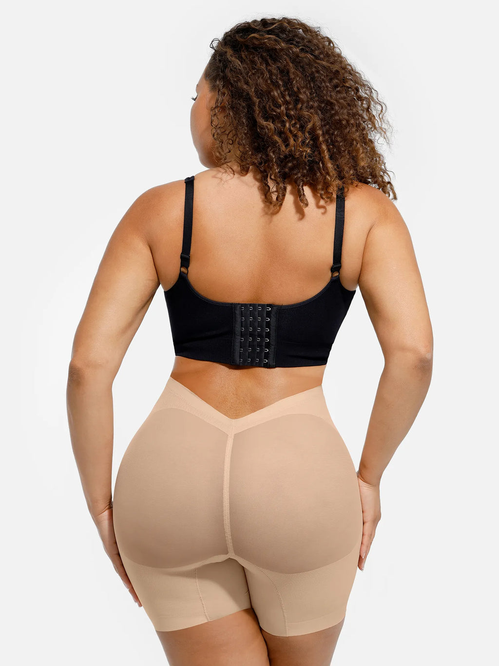 Conjunto de body y pantalones cortos de malla con control de abdomen MyCurve