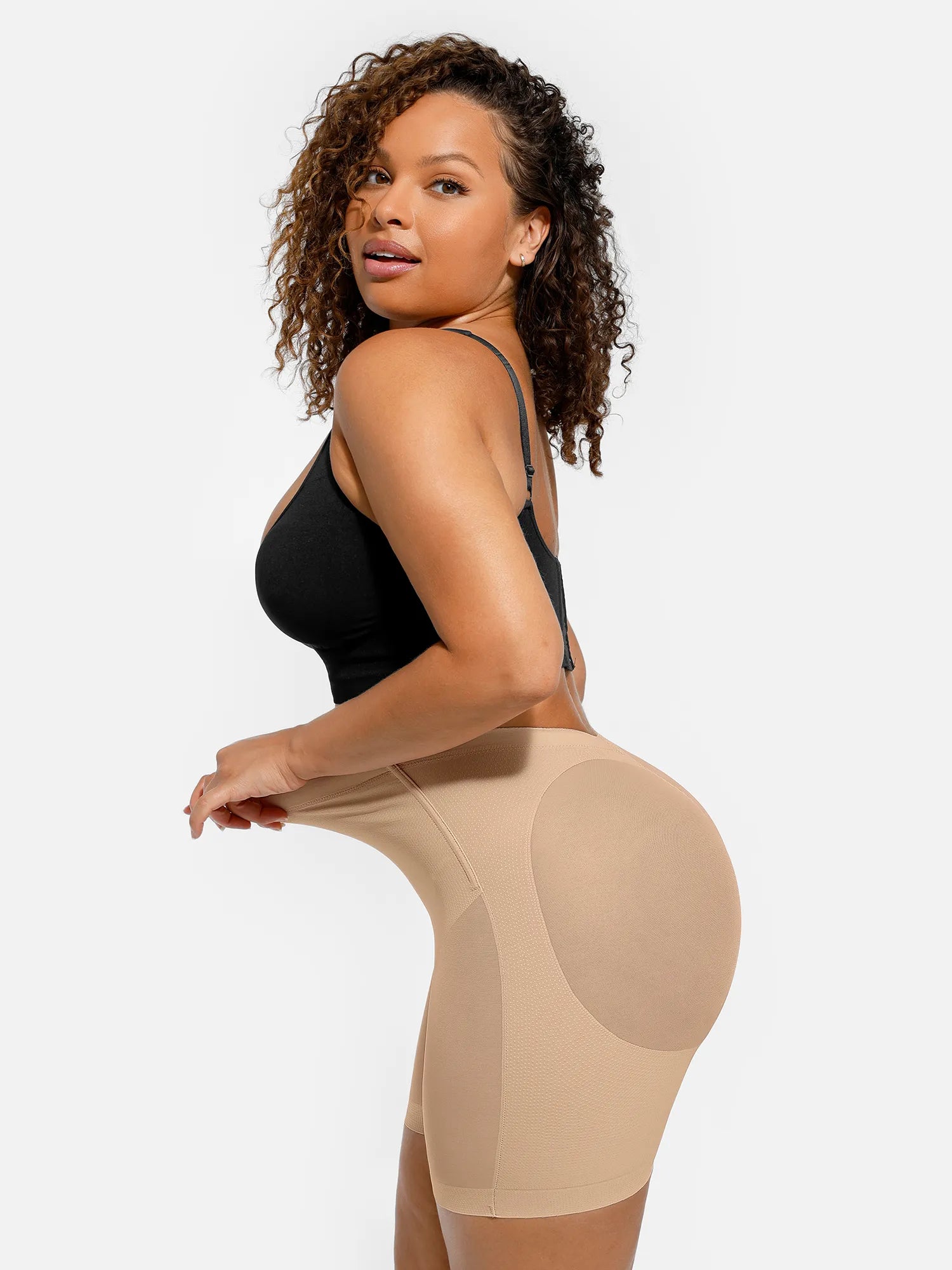 Conjunto de body y pantalones cortos de malla con control de abdomen MyCurve
