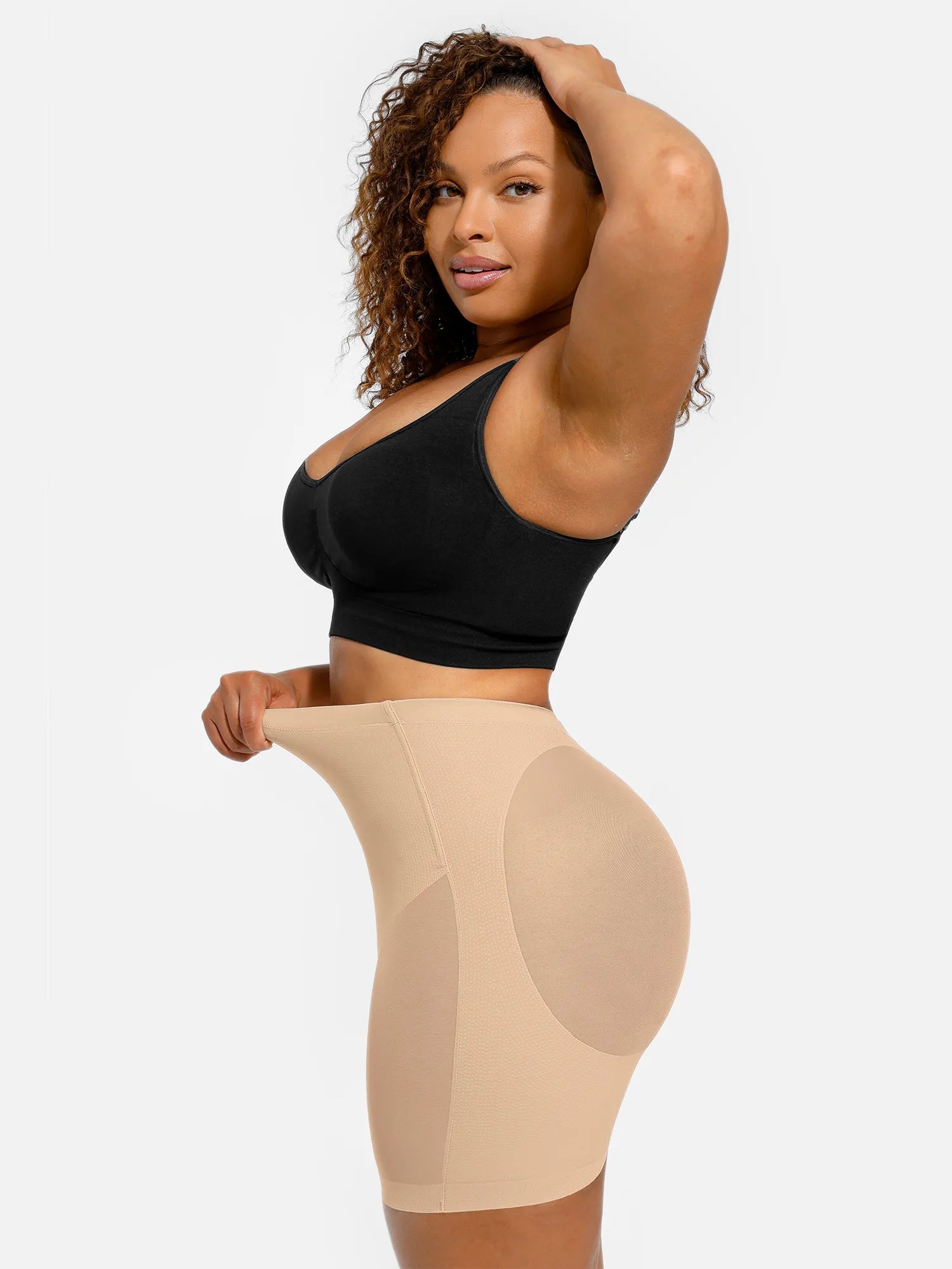 Conjunto de body y pantalones cortos de malla con control de abdomen MyCurve