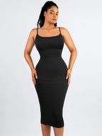 MyCurve Seamless Shaping Slip Dress with Built-In Bra and Adjustable Straps