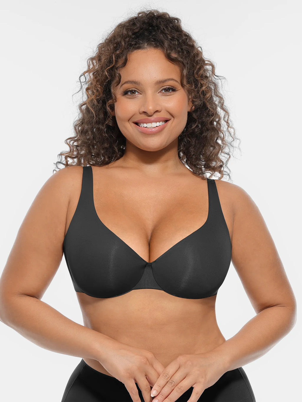 MyCurve Underwire Adjustable Deep V-neck Bra