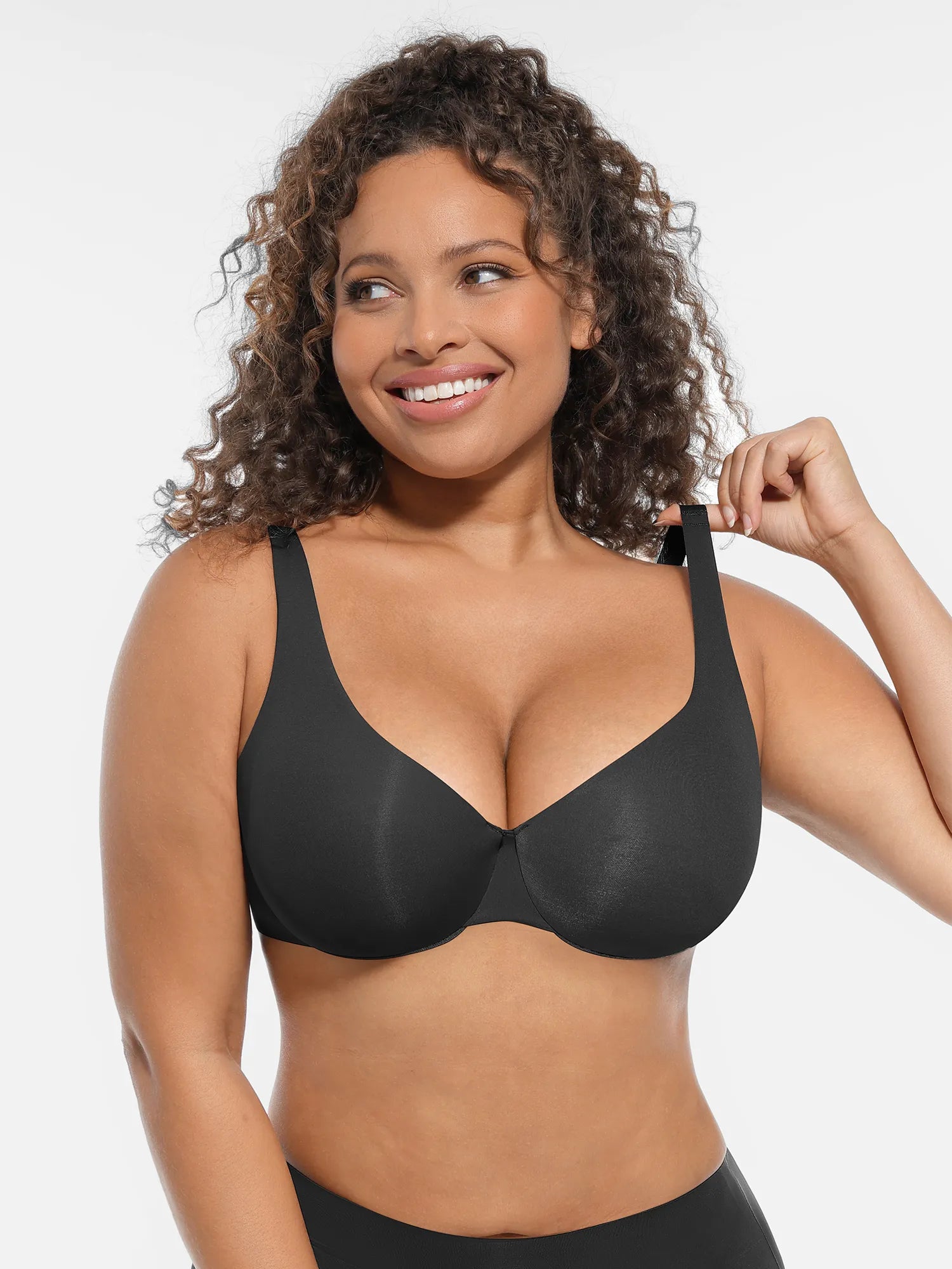 MyCurve Underwire Adjustable Deep V-neck Bra