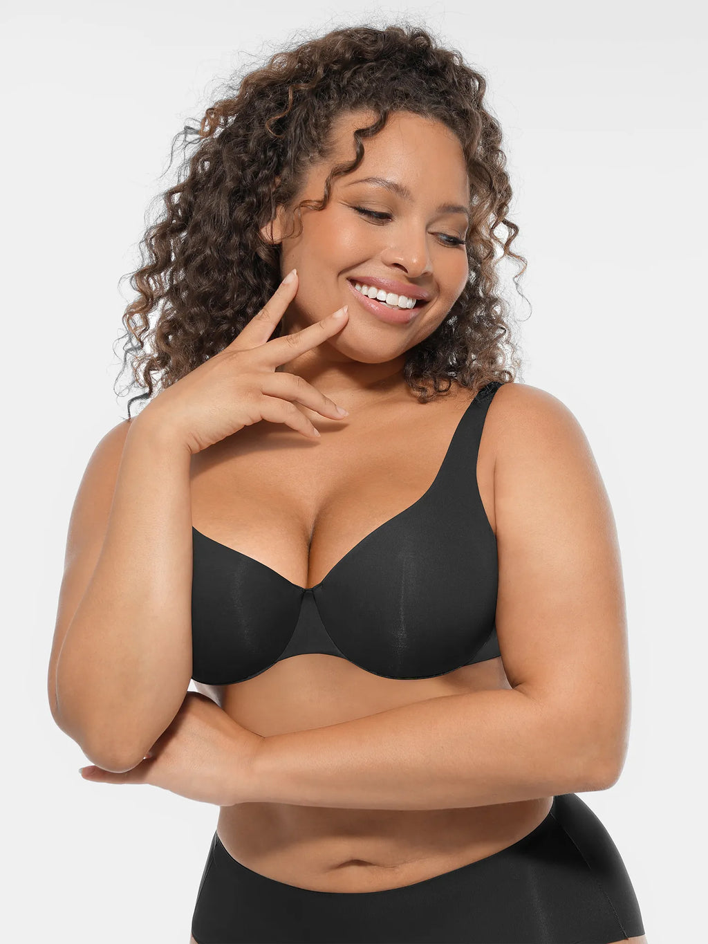 MyCurve Underwire Adjustable Deep V-neck Bra