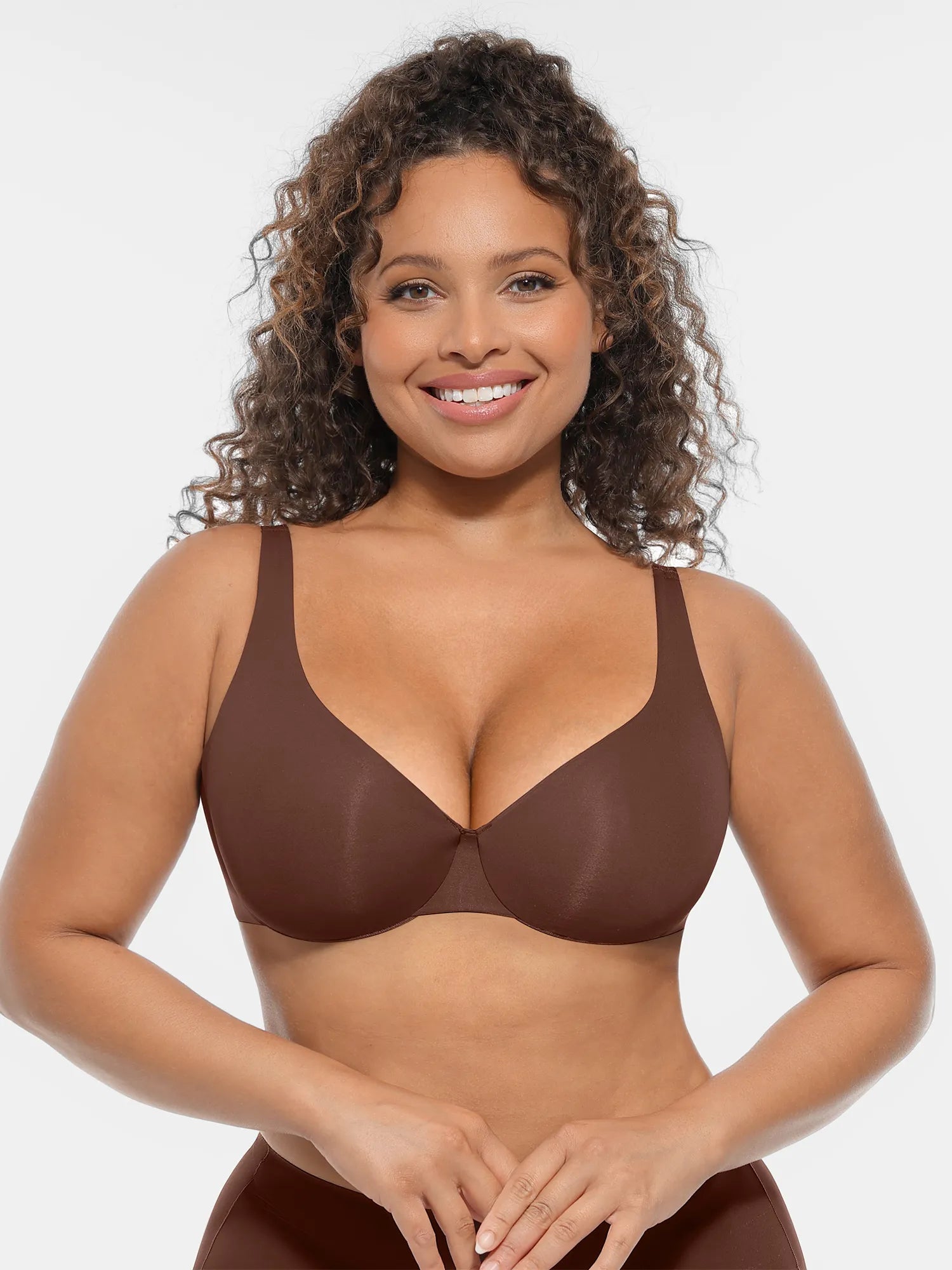 MyCurve Underwire Adjustable Deep V-neck Bra