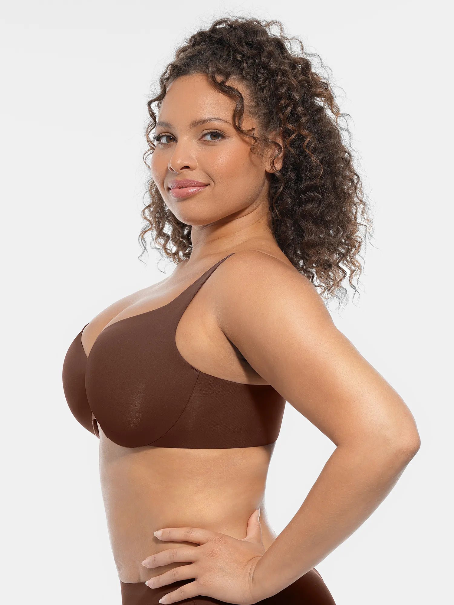 MyCurve Underwire Adjustable Deep V-neck Bra