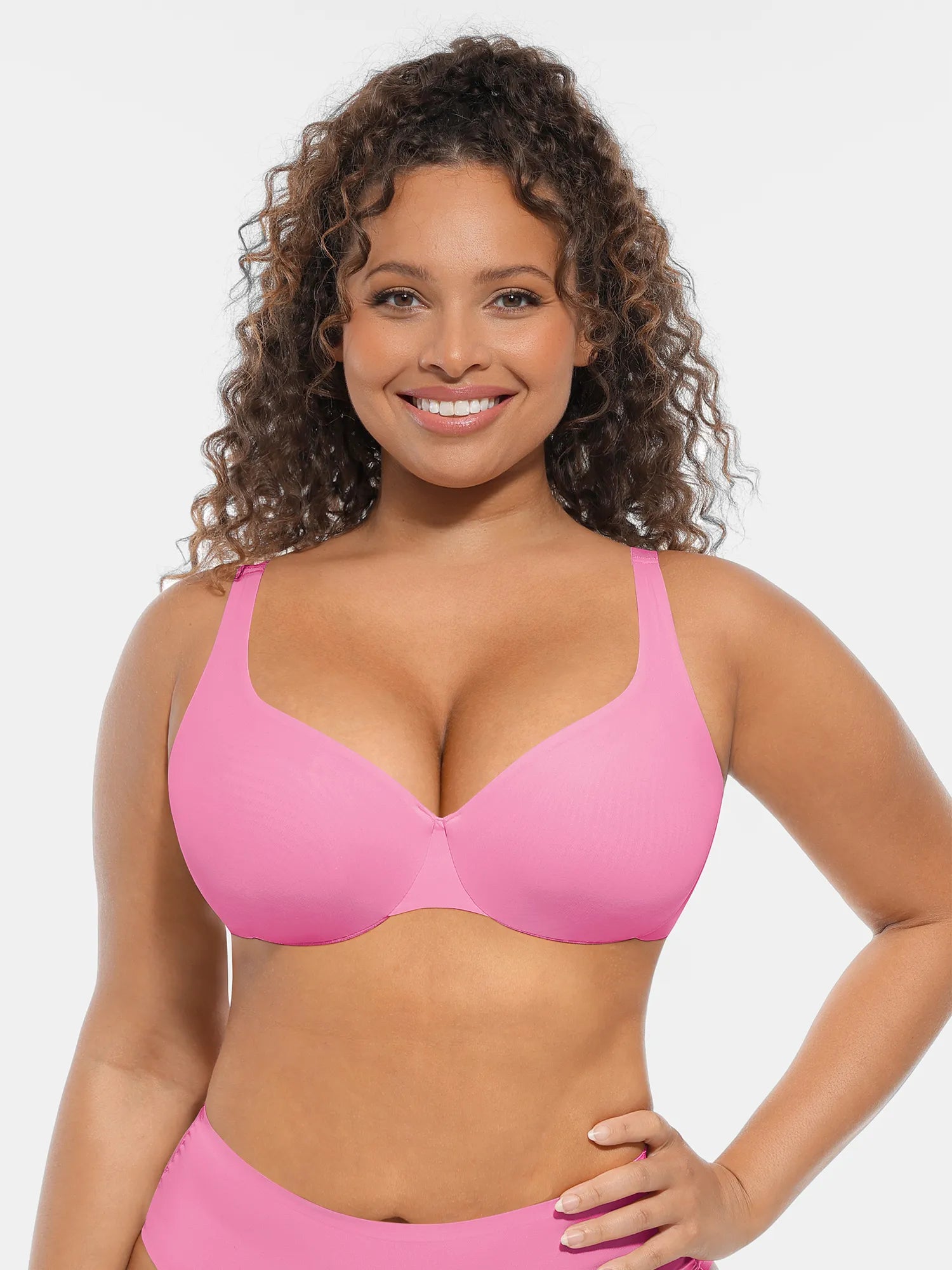 MyCurve Underwire Adjustable Deep V-neck Bra