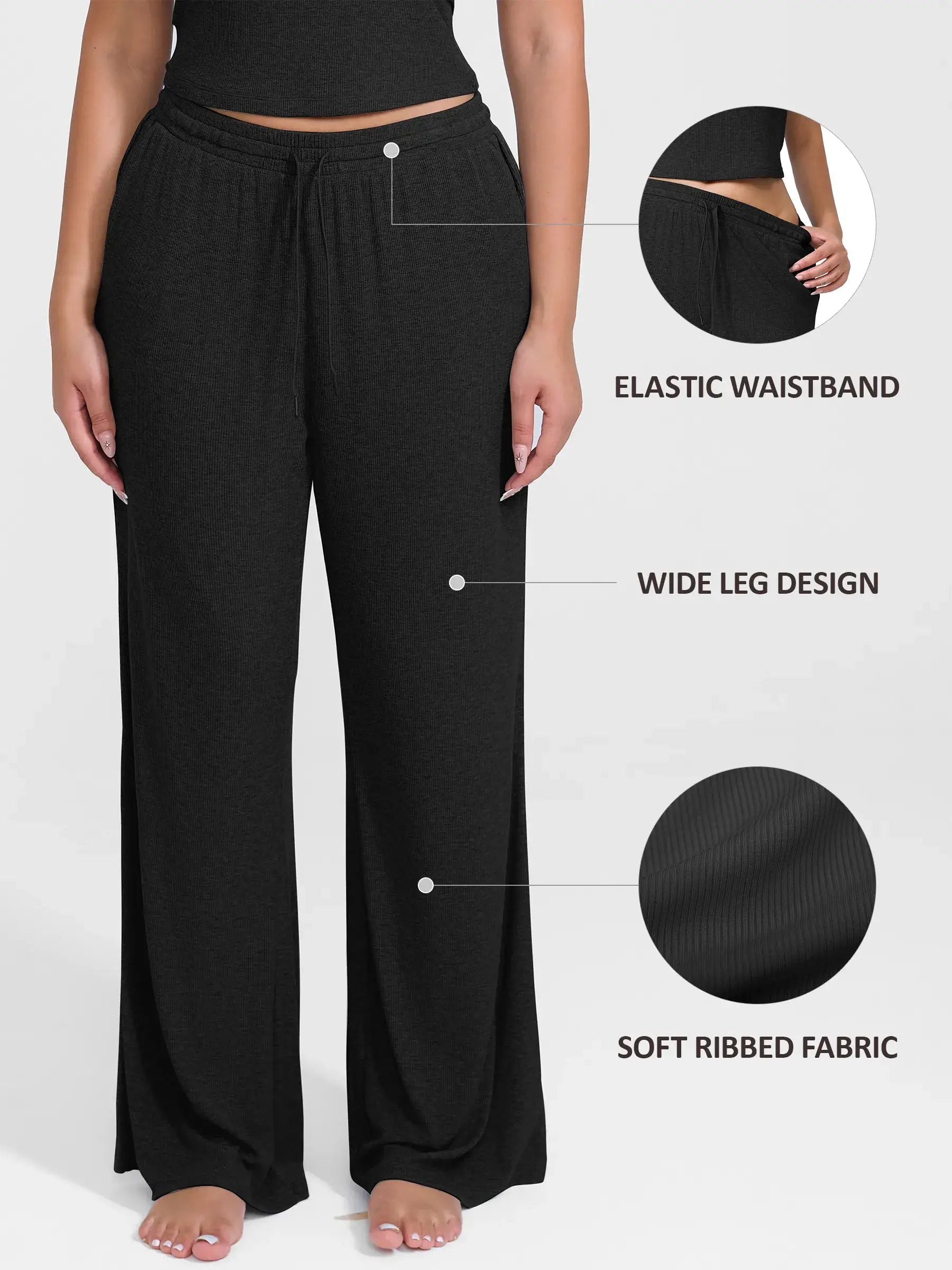 MyCurve Breathable Ribbed Loungewear Pants