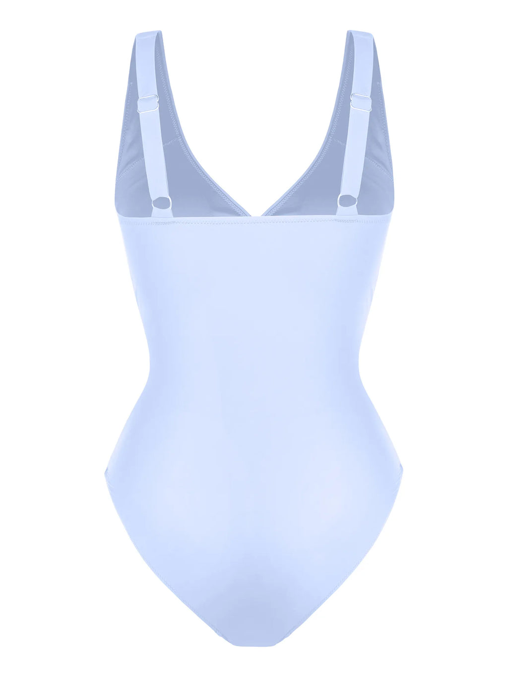 Traje de baño moldeador con fruncido y aro metálico en V profundo MyCurve