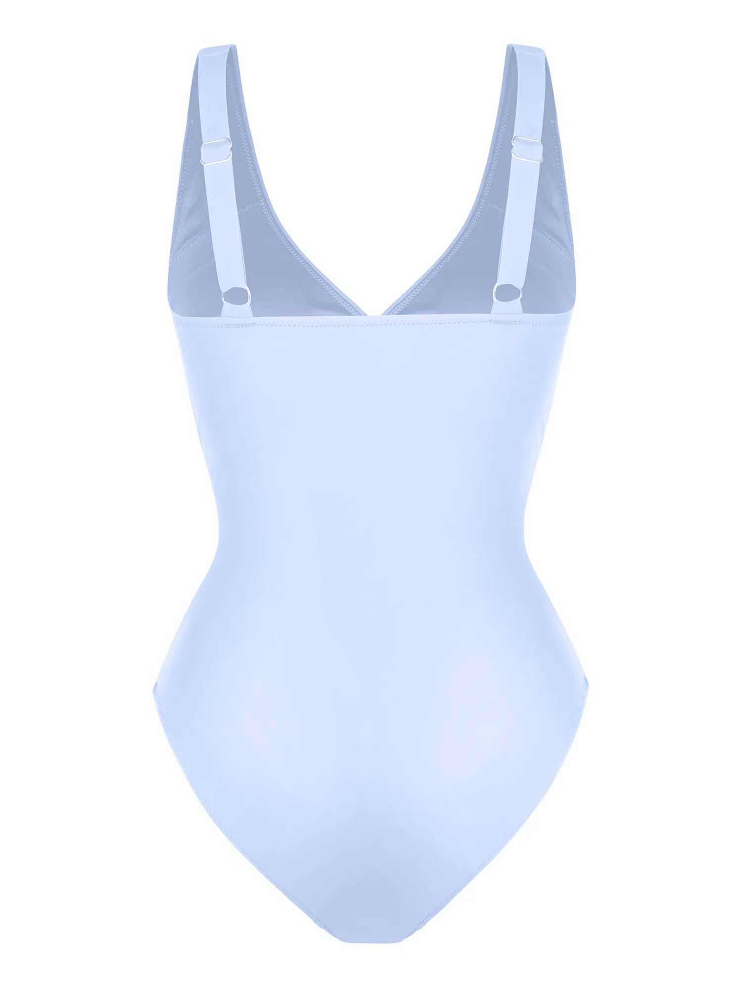 Traje de baño moldeador con fruncido y aro metálico en V profundo MyCurve