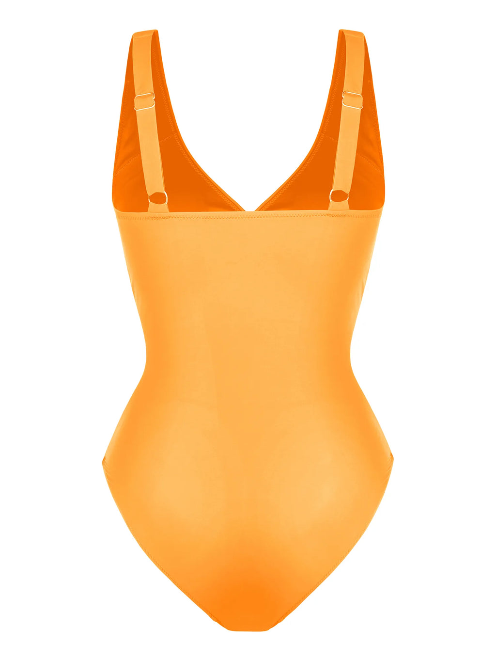 Traje de baño moldeador con fruncido y aro metálico en V profundo MyCurve