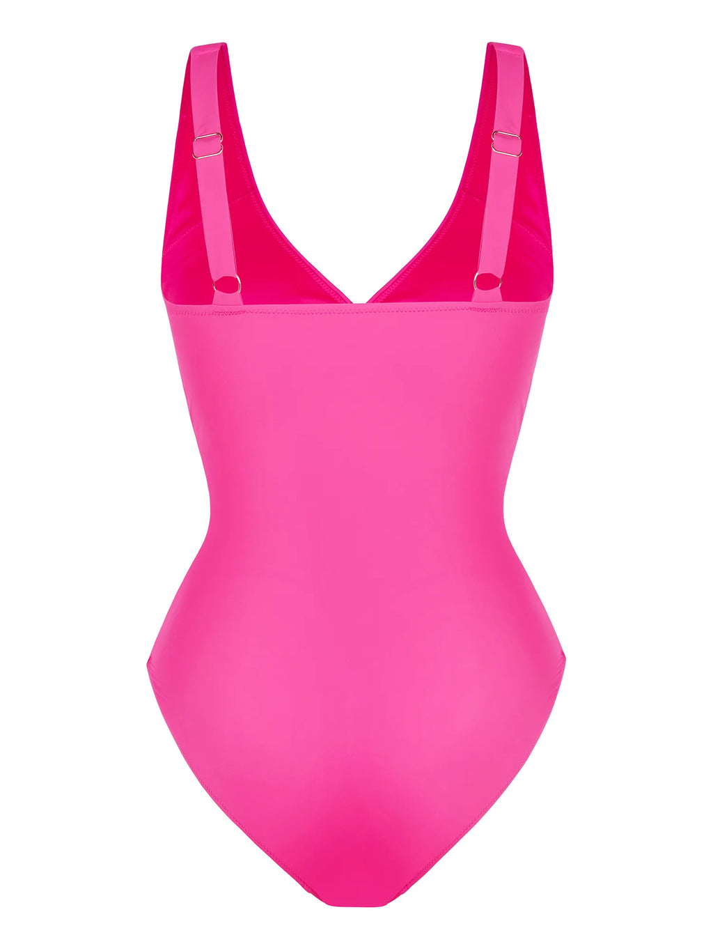 Traje de baño moldeador con fruncido y aro metálico en V profundo MyCurve