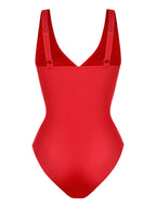 Traje de baño moldeador con fruncido y aro metálico en V profundo MyCurve