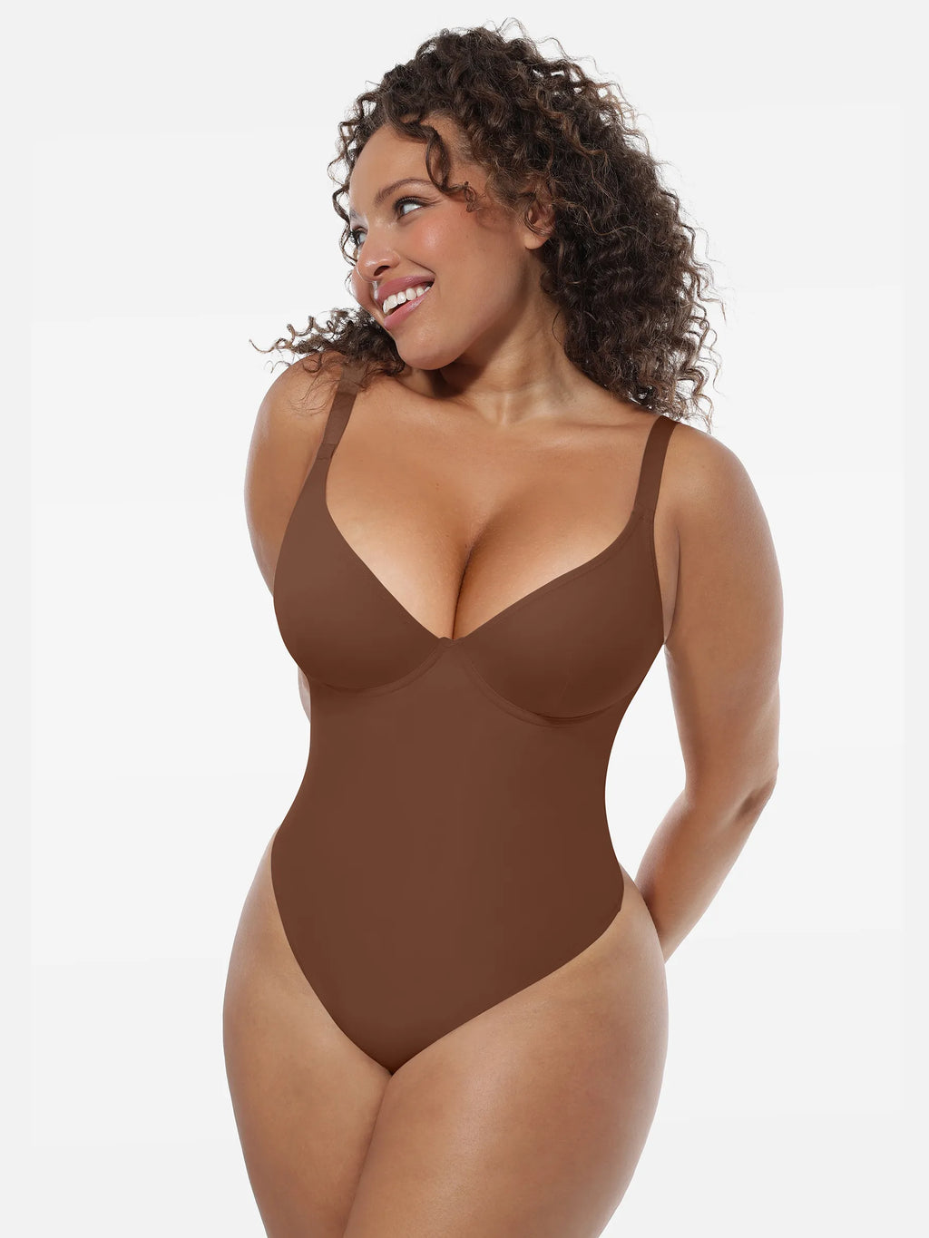 MyCurve Deep V-Neck Shapewear Bodysuit