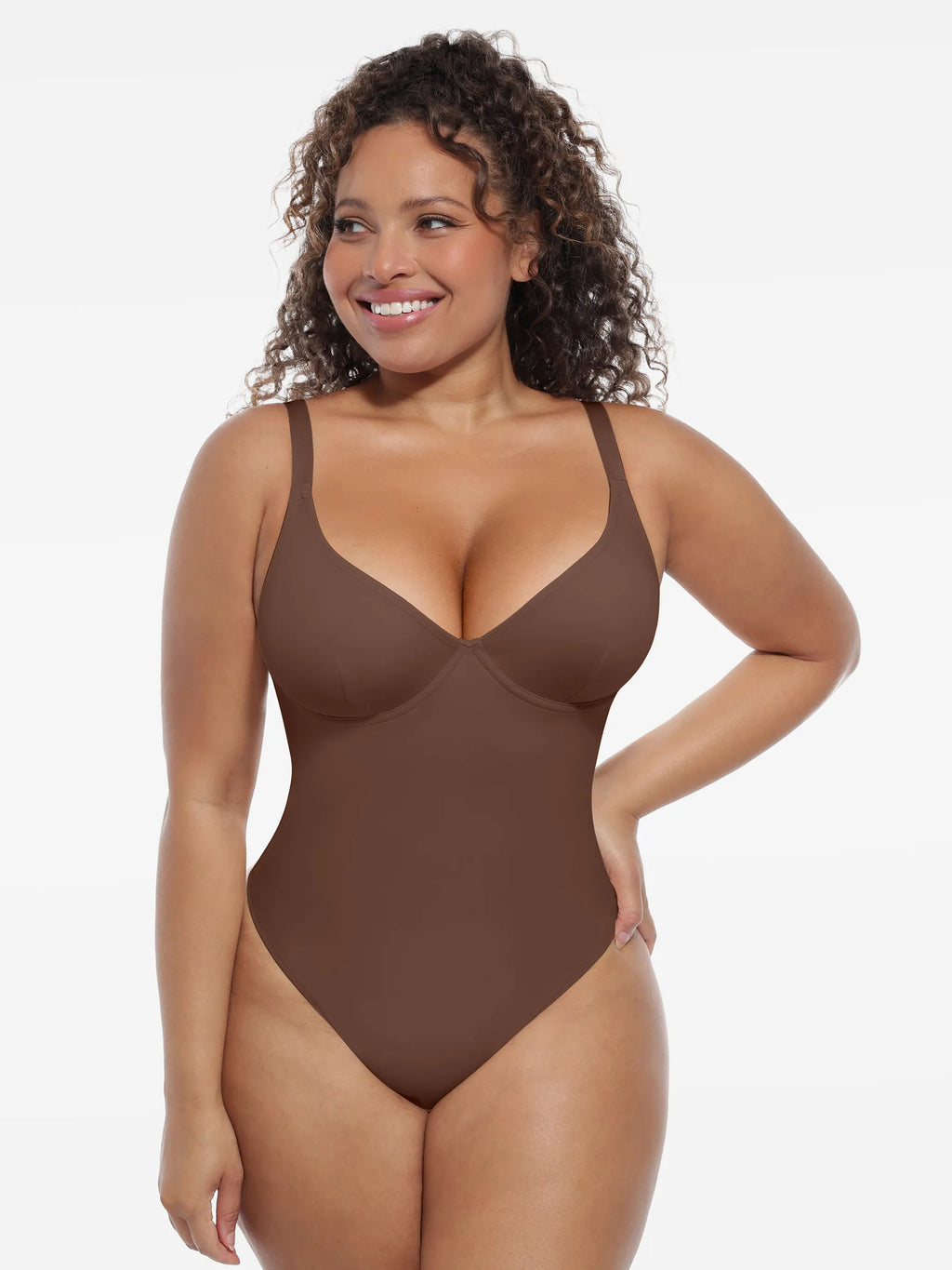 MyCurve Deep V-Neck Shapewear Bodysuit