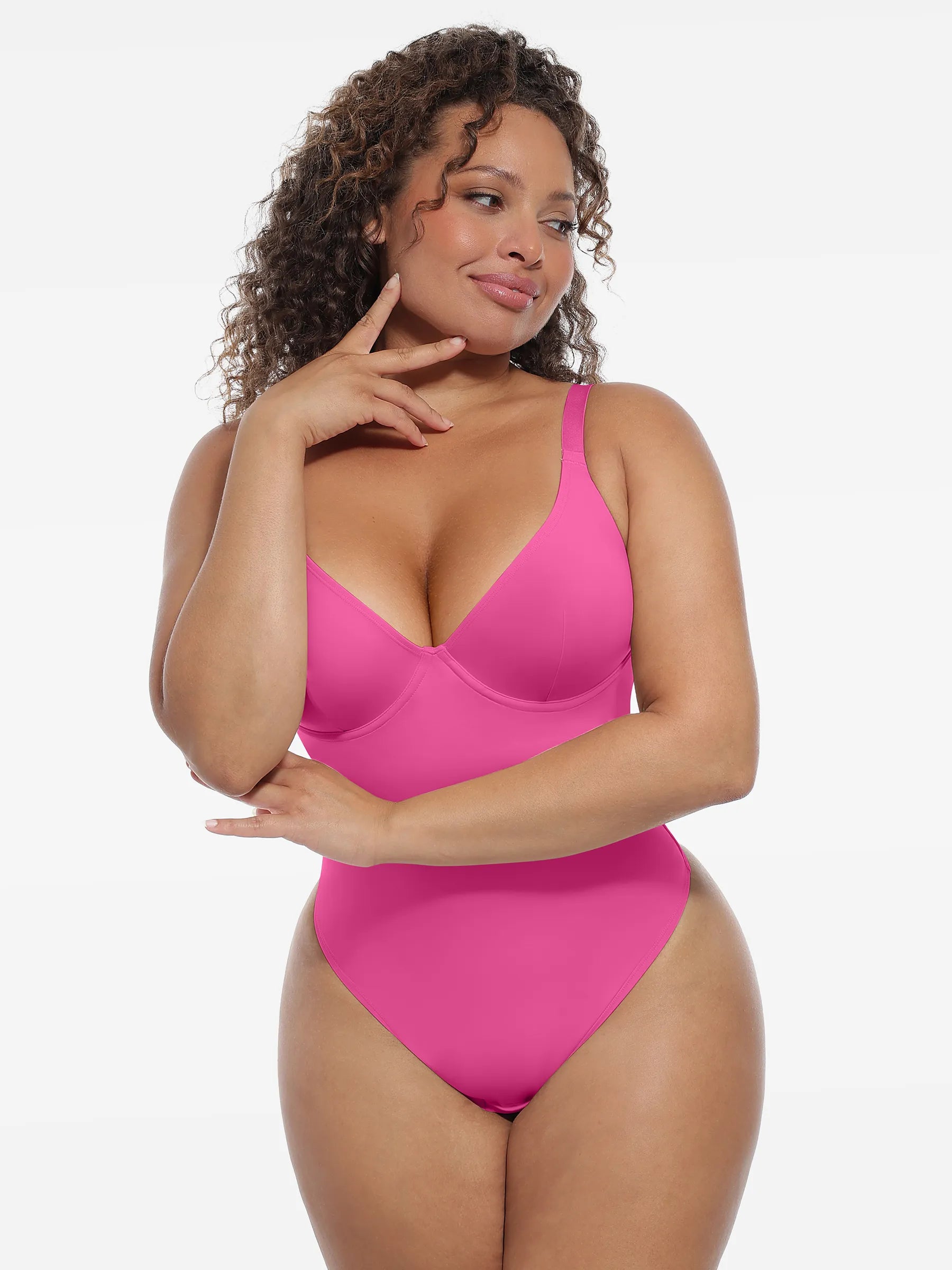 MyCurve Deep V-Neck Shapewear Bodysuit