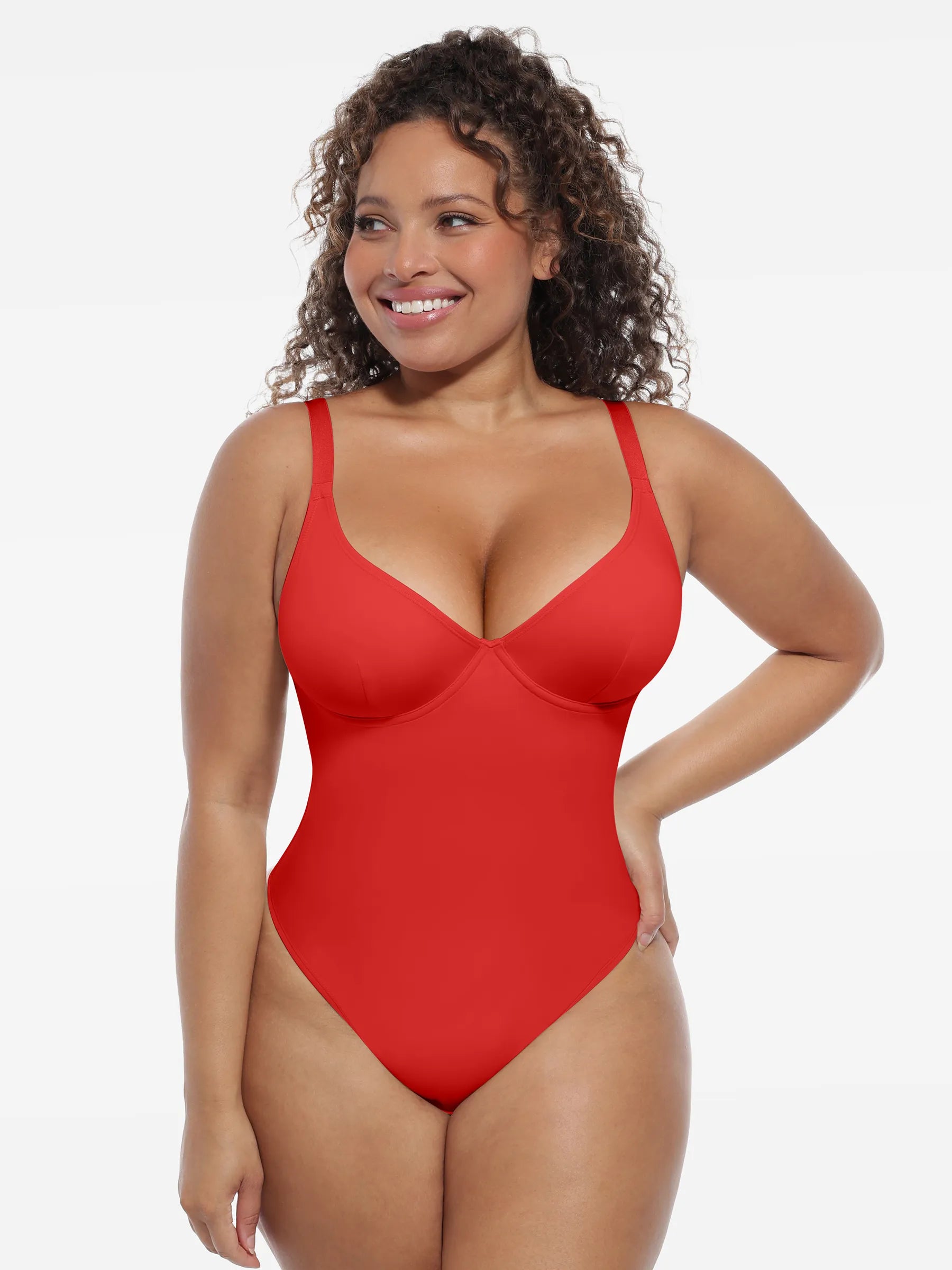 MyCurve Deep V-Neck Shapewear Bodysuit