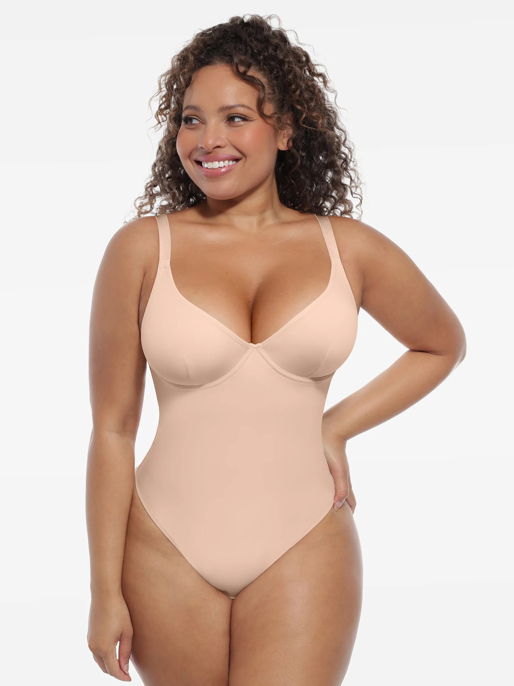 MyCurve Deep V-Neck Shapewear Bodysuit