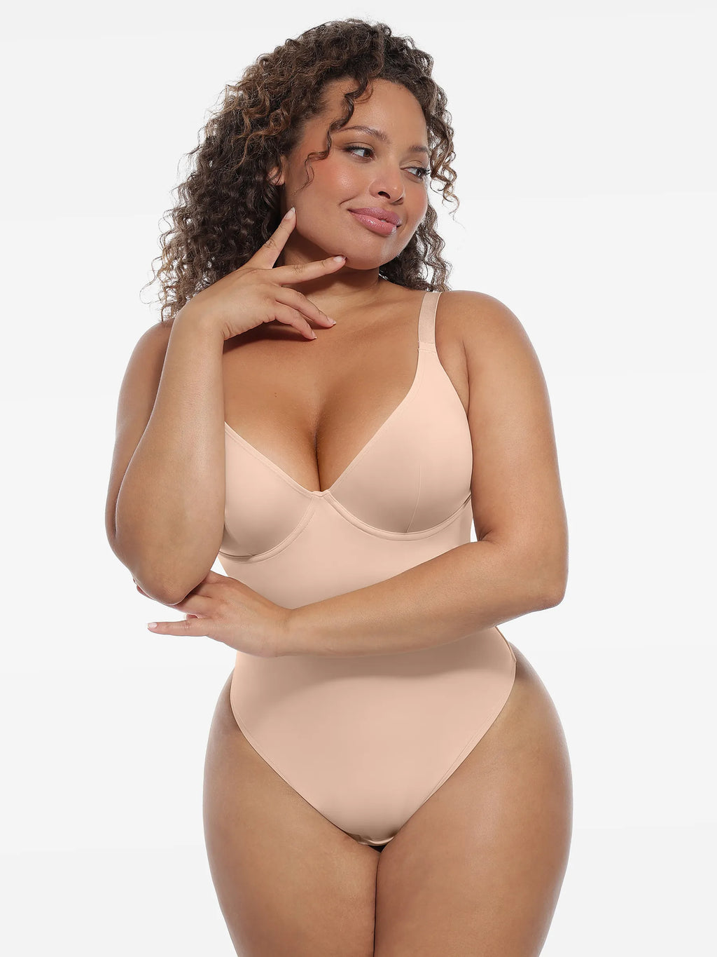 MyCurve Deep V-Neck Shapewear Bodysuit