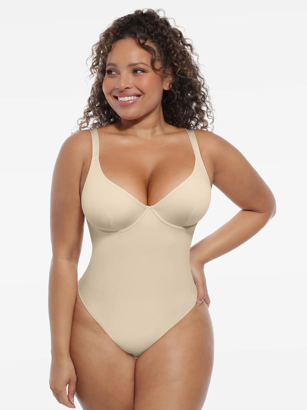 MyCurve Deep V-Neck Shapewear Bodysuit