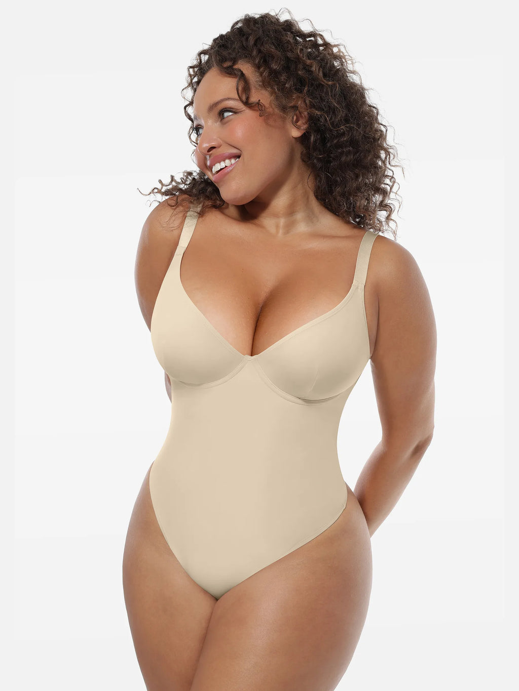 MyCurve Deep V-Neck Shapewear Bodysuit