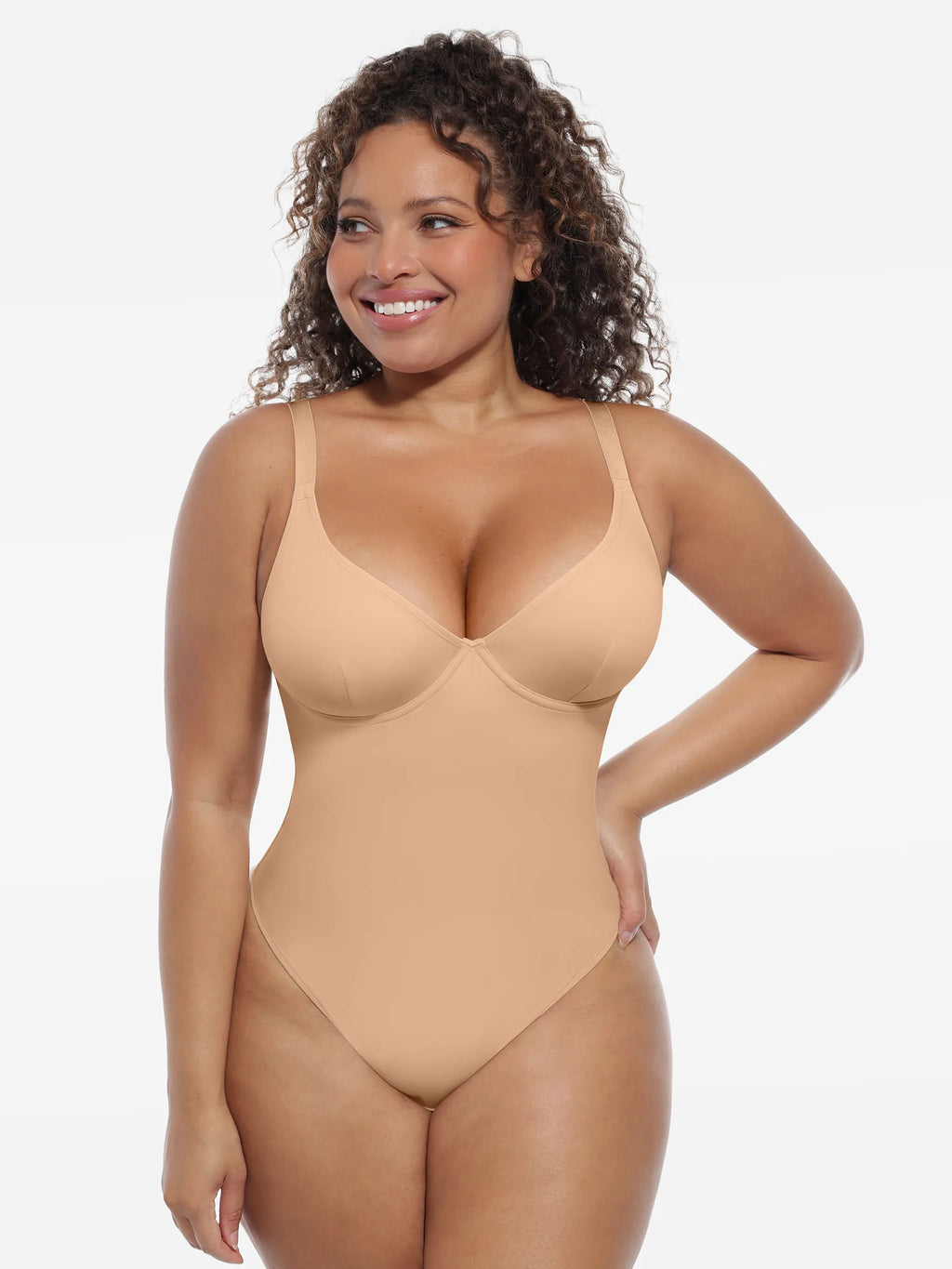 MyCurve Deep V-Neck Shapewear Bodysuit