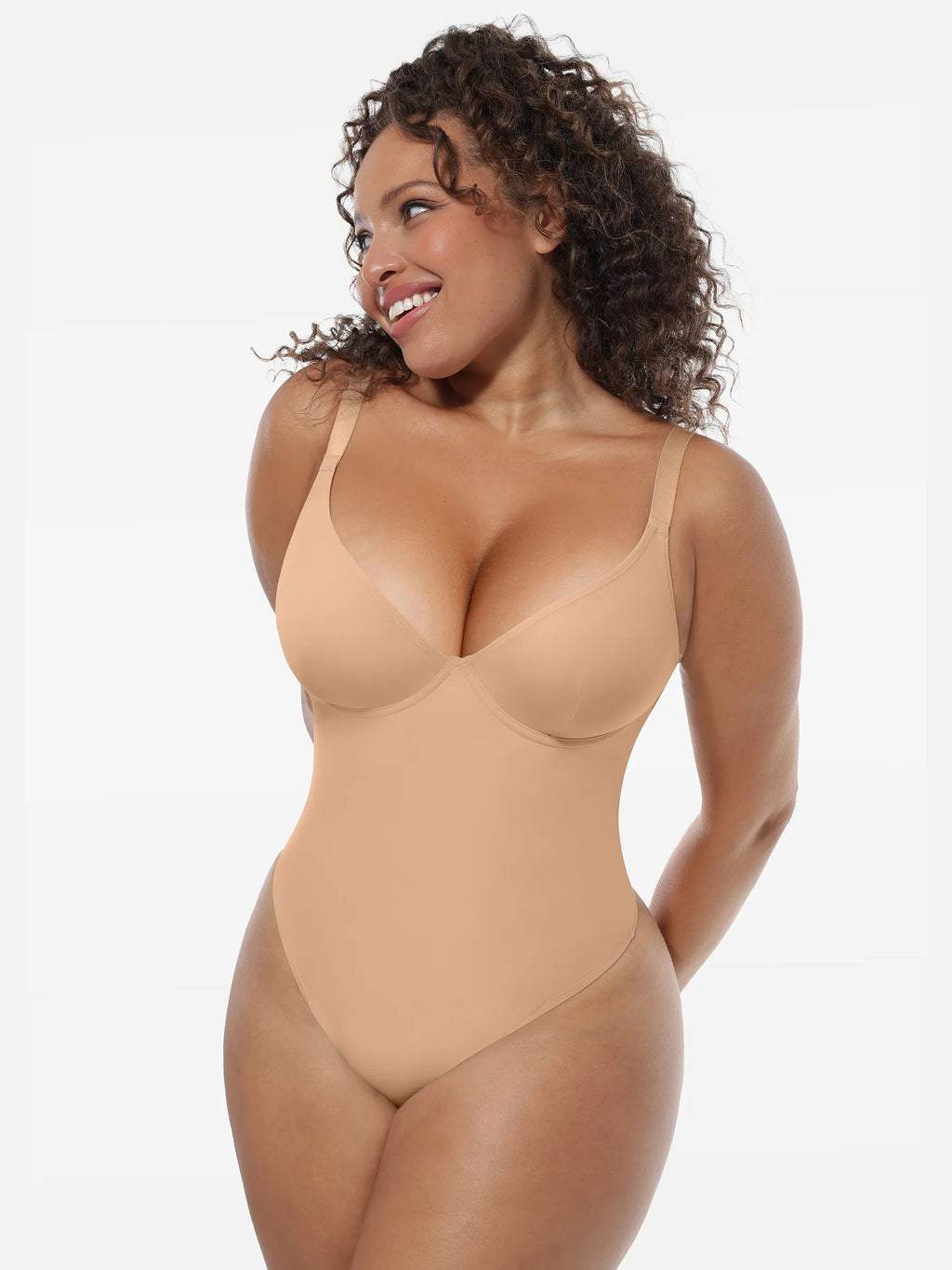 MyCurve Deep V-Neck Shapewear Bodysuit