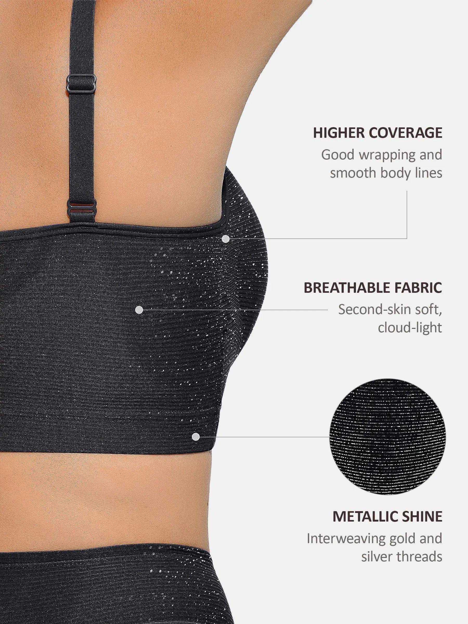 MyCurve Invisible Shimmer Wireless Comfort Bra & Panty