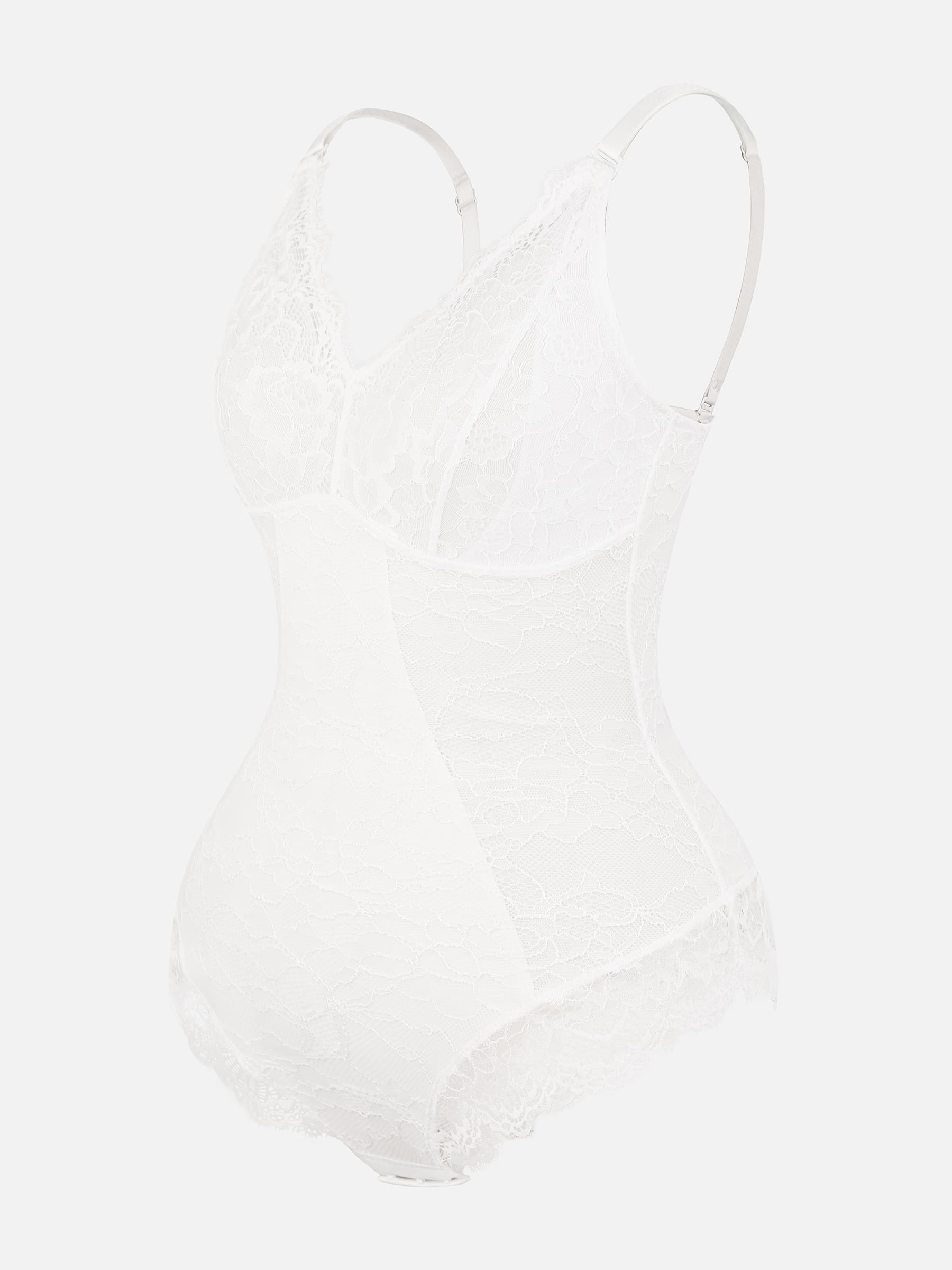 Body de tanga con escote en V y encaje MyCurve