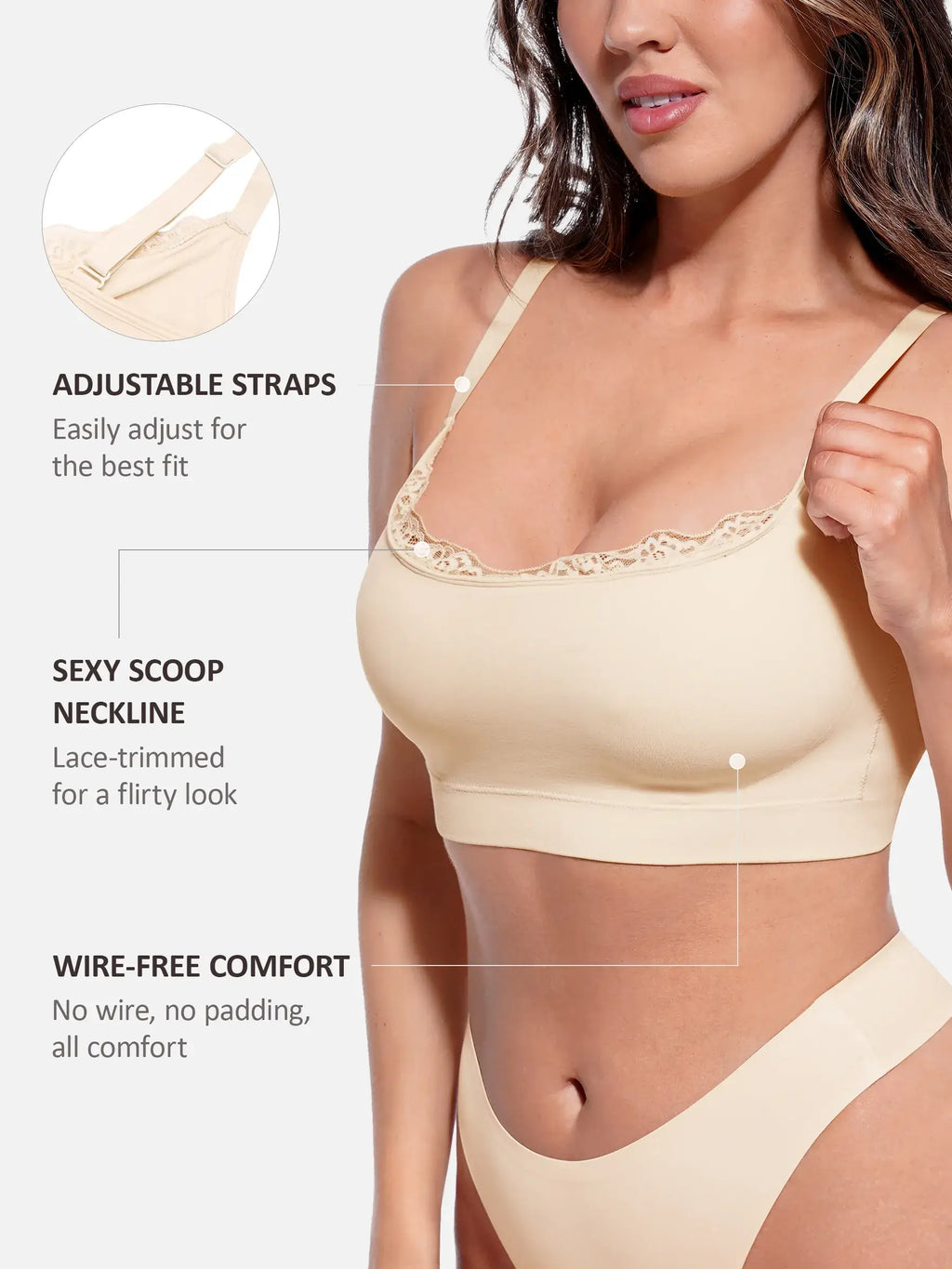MyCurve No Underwire Seamless Lace Everyday Bra
