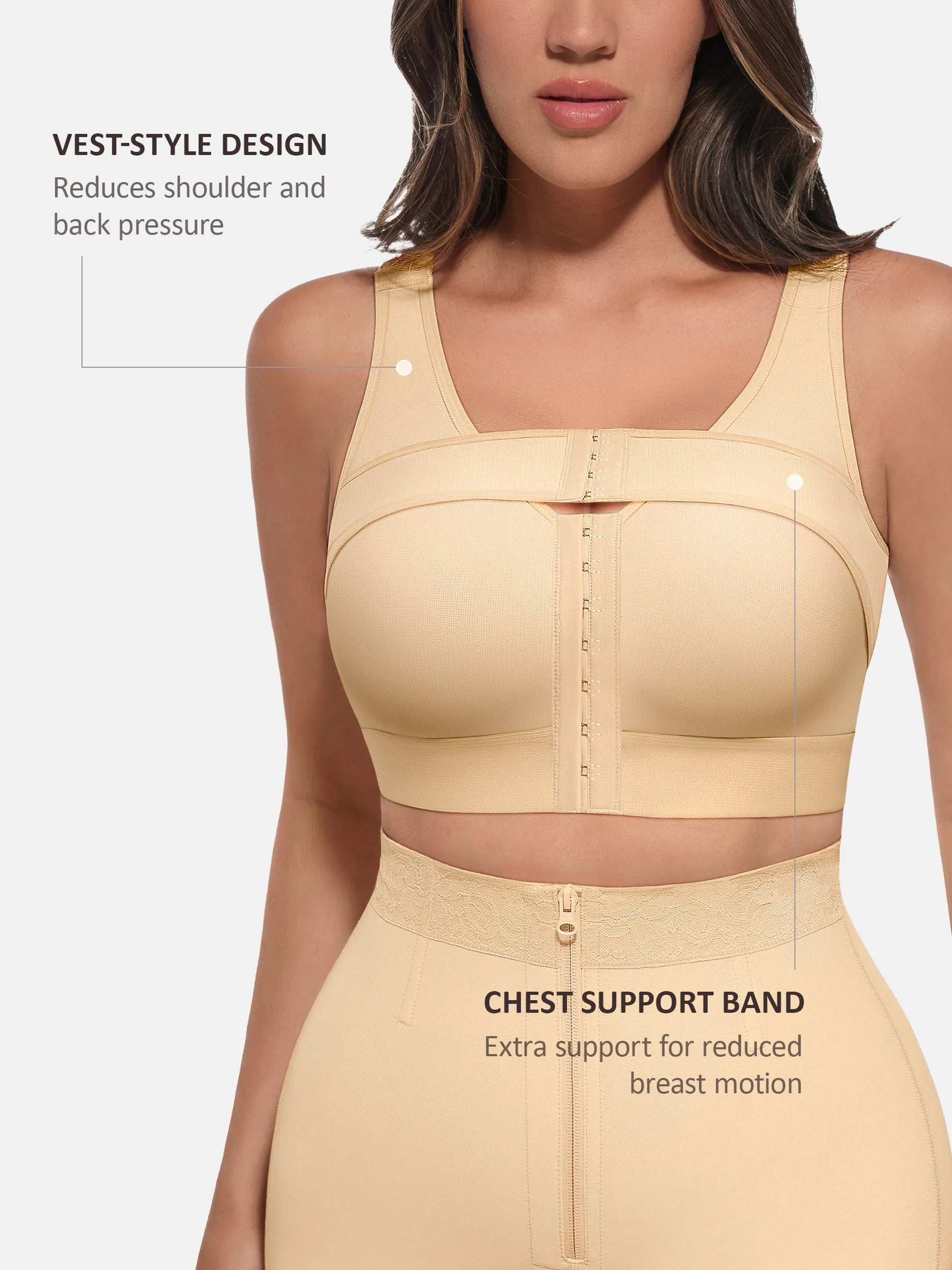 MyCurve Post-Surgical Full Coverage Bra With Support Band