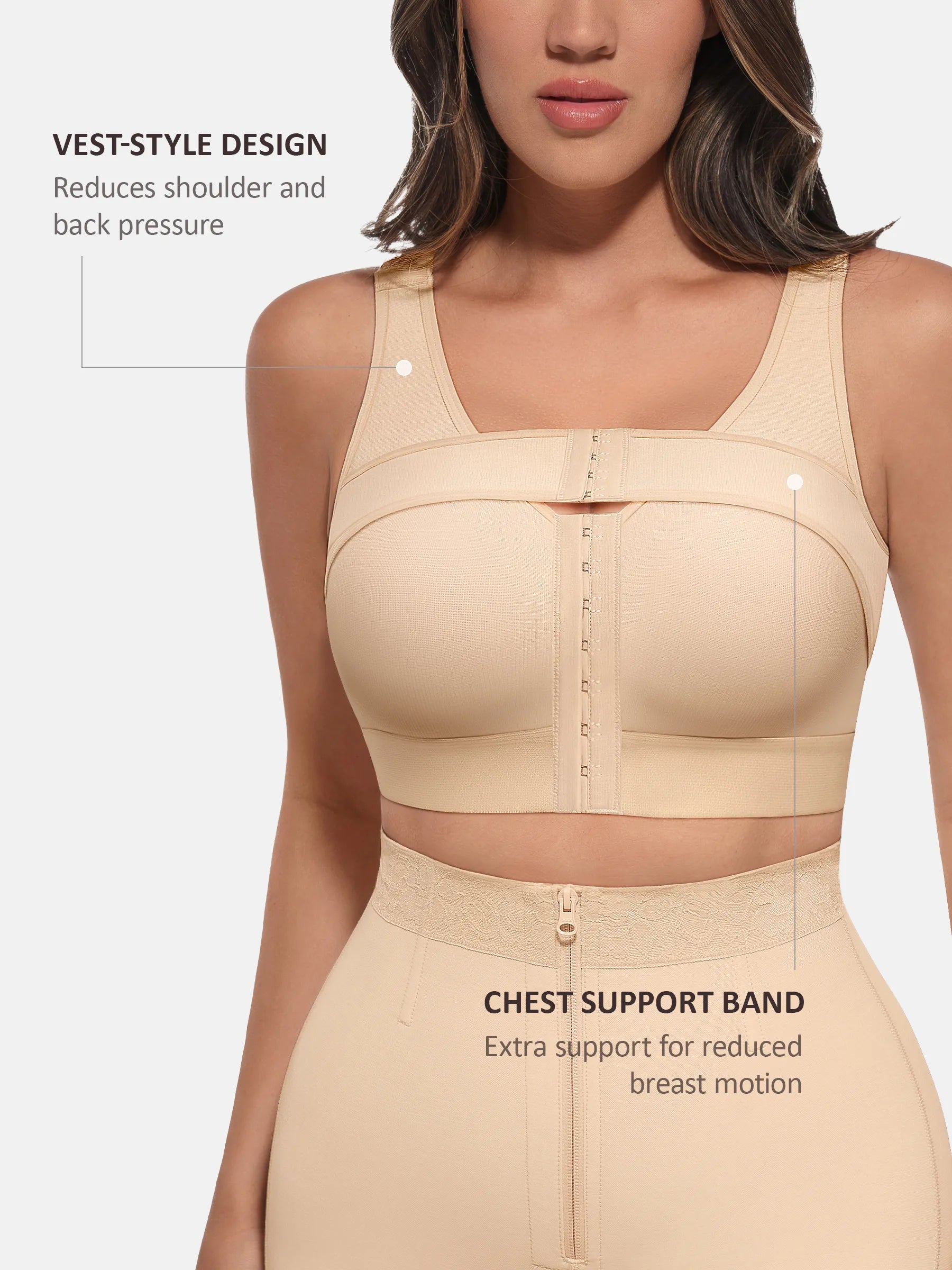 MyCurve Post-Surgical Full Coverage Bra With Support Band