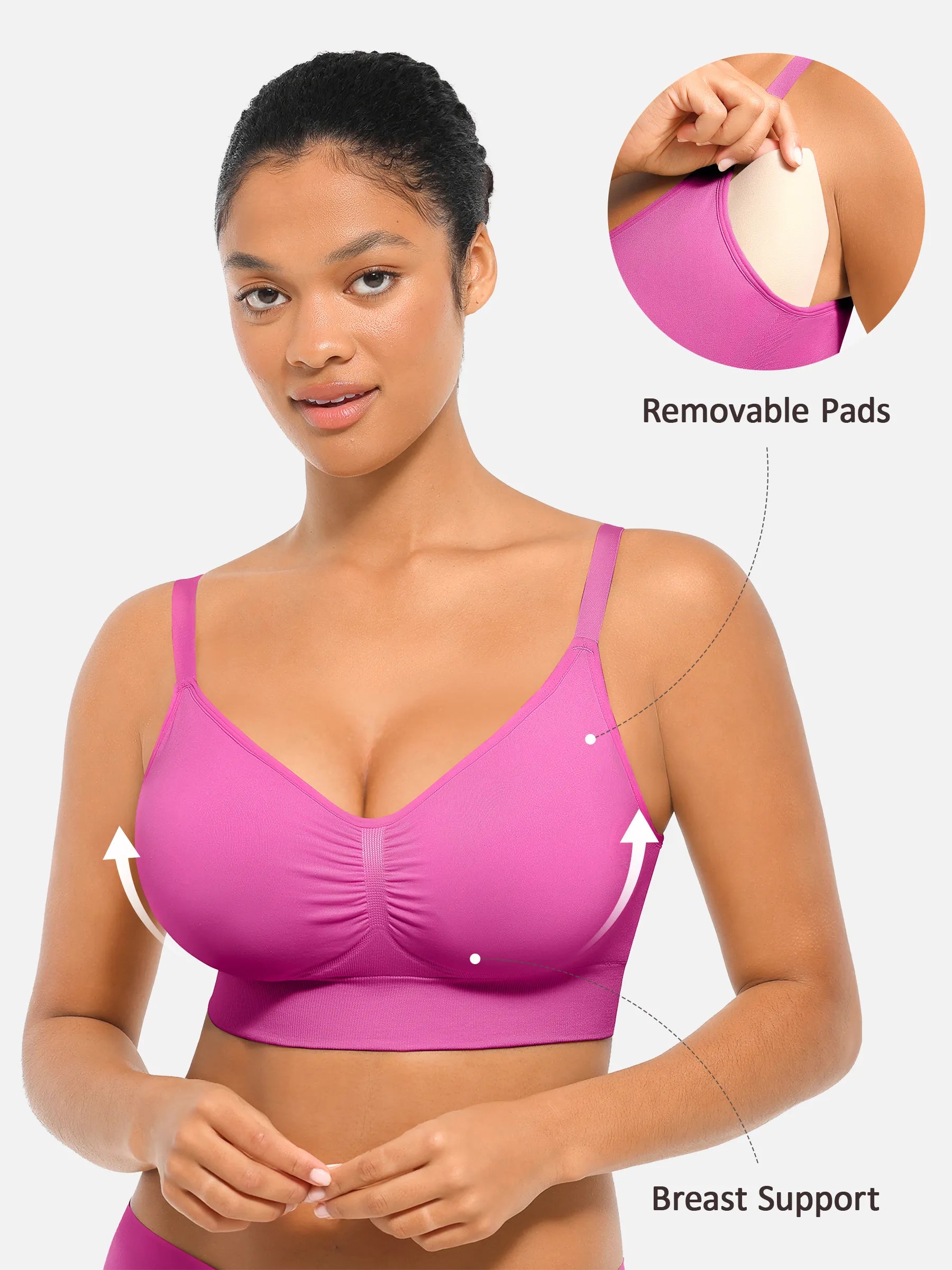 Conjunto de sujetador MyCurve Seamless Everyday con relleno suave incorporado