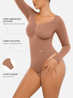 MyCurve Seamless Long Sleeve Tummy Control Thong Bodysuit
