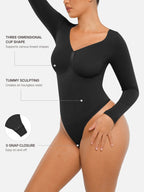 MyCurve Seamless Long Sleeve Tummy Control Thong Bodysuit