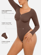 MyCurve Seamless Long Sleeve Tummy Control Thong Bodysuit
